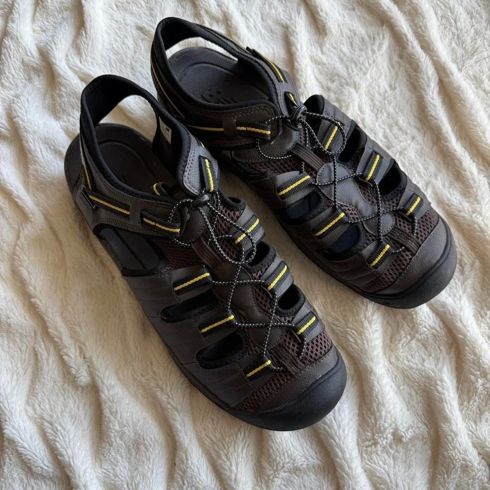 New Balance Appalachian Men's Size 16 Closed-Toe Hiking Sandals Brown Yellow